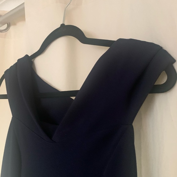 NAVY BLUE ruched bodycon  dress - Picture 4 of 5